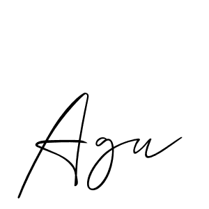 Make a beautiful signature design for name Agu. Use this online signature maker to create a handwritten signature for free. Agu signature style 2 images and pictures png