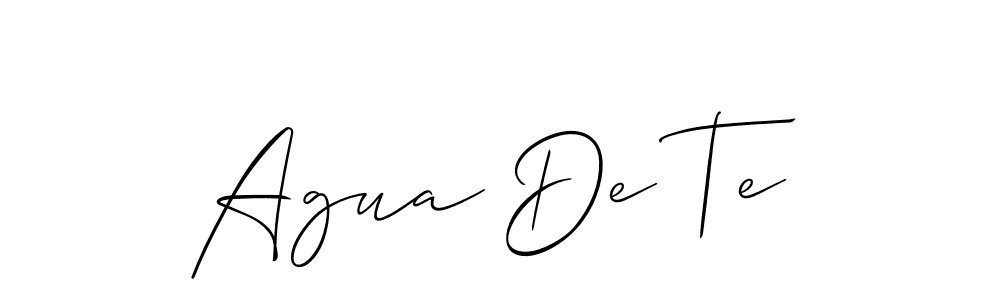 How to Draw Agua De Te signature style? Allison_Script is a latest design signature styles for name Agua De Te. Agua De Te signature style 2 images and pictures png