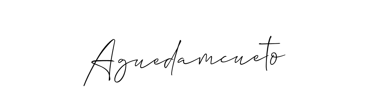 Make a beautiful signature design for name Aguedamcueto. With this signature (Allison_Script) style, you can create a handwritten signature for free. Aguedamcueto signature style 2 images and pictures png