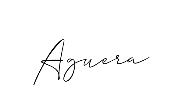 Design your own signature with our free online signature maker. With this signature software, you can create a handwritten (Allison_Script) signature for name Aguera. Aguera signature style 2 images and pictures png