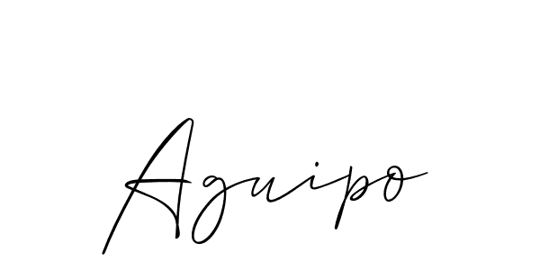 The best way (Allison_Script) to make a short signature is to pick only two or three words in your name. The name Aguipo include a total of six letters. For converting this name. Aguipo signature style 2 images and pictures png