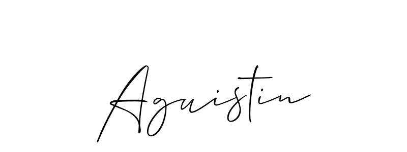 How to make Aguistin signature? Allison_Script is a professional autograph style. Create handwritten signature for Aguistin name. Aguistin signature style 2 images and pictures png