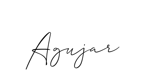 You should practise on your own different ways (Allison_Script) to write your name (Agujar) in signature. don't let someone else do it for you. Agujar signature style 2 images and pictures png