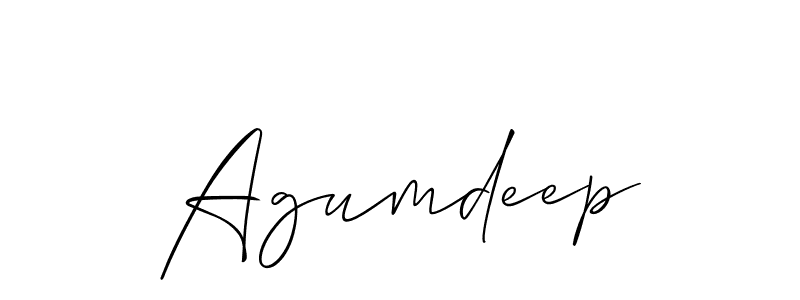 Also we have Agumdeep name is the best signature style. Create professional handwritten signature collection using Allison_Script autograph style. Agumdeep signature style 2 images and pictures png