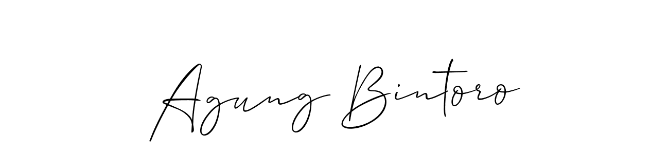 Make a short Agung Bintoro signature style. Manage your documents anywhere anytime using Allison_Script. Create and add eSignatures, submit forms, share and send files easily. Agung Bintoro signature style 2 images and pictures png