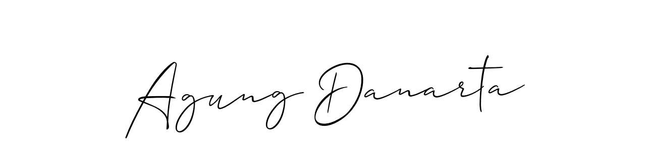 Make a beautiful signature design for name Agung Danarta. With this signature (Allison_Script) style, you can create a handwritten signature for free. Agung Danarta signature style 2 images and pictures png