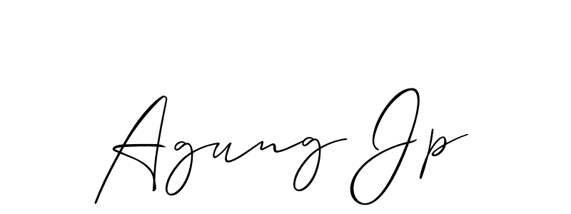 if you are searching for the best signature style for your name Agung Jp. so please give up your signature search. here we have designed multiple signature styles  using Allison_Script. Agung Jp signature style 2 images and pictures png