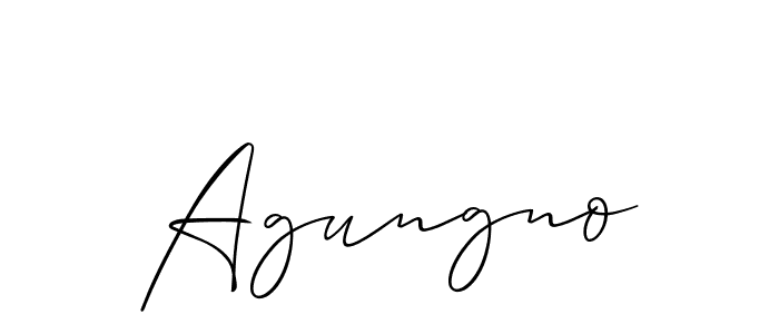 Also we have Agungno name is the best signature style. Create professional handwritten signature collection using Allison_Script autograph style. Agungno signature style 2 images and pictures png