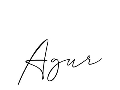 The best way (Allison_Script) to make a short signature is to pick only two or three words in your name. The name Agur include a total of six letters. For converting this name. Agur signature style 2 images and pictures png