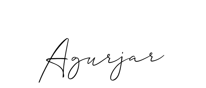 Create a beautiful signature design for name Agurjar. With this signature (Allison_Script) fonts, you can make a handwritten signature for free. Agurjar signature style 2 images and pictures png