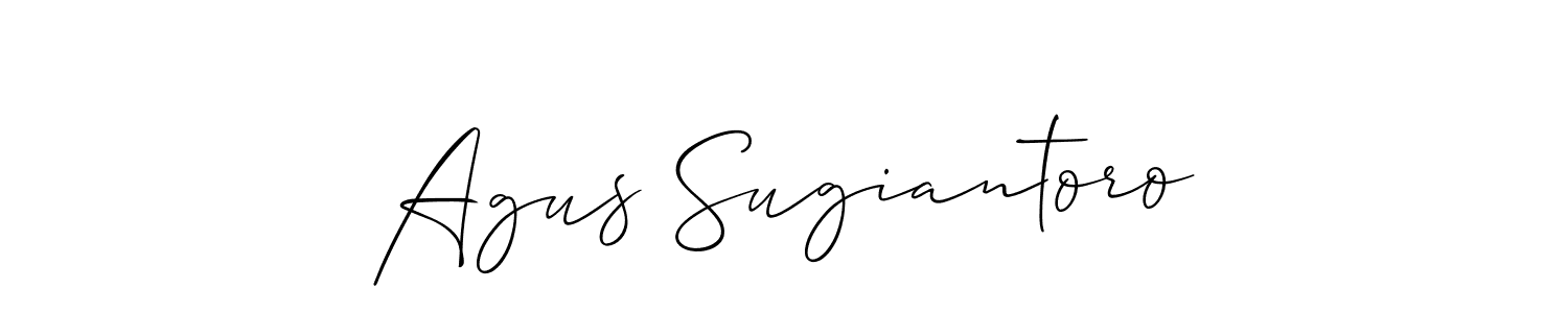 Also we have Agus Sugiantoro name is the best signature style. Create professional handwritten signature collection using Allison_Script autograph style. Agus Sugiantoro signature style 2 images and pictures png