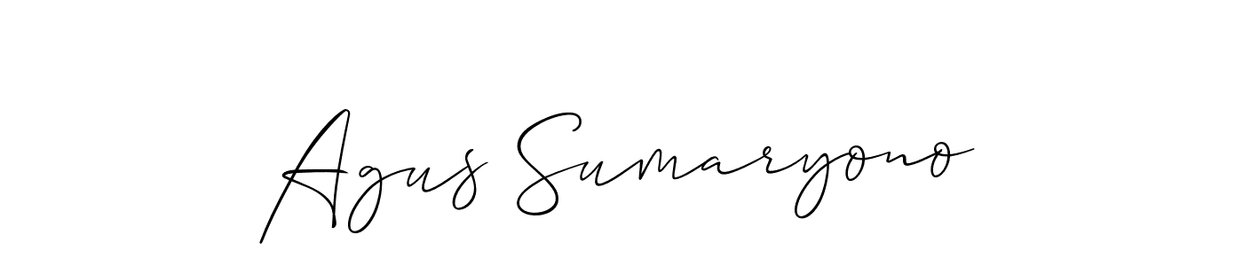Agus Sumaryono stylish signature style. Best Handwritten Sign (Allison_Script) for my name. Handwritten Signature Collection Ideas for my name Agus Sumaryono. Agus Sumaryono signature style 2 images and pictures png