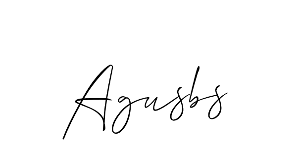 Best and Professional Signature Style for Agusbs. Allison_Script Best Signature Style Collection. Agusbs signature style 2 images and pictures png