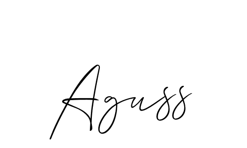Design your own signature with our free online signature maker. With this signature software, you can create a handwritten (Allison_Script) signature for name Aguss. Aguss signature style 2 images and pictures png