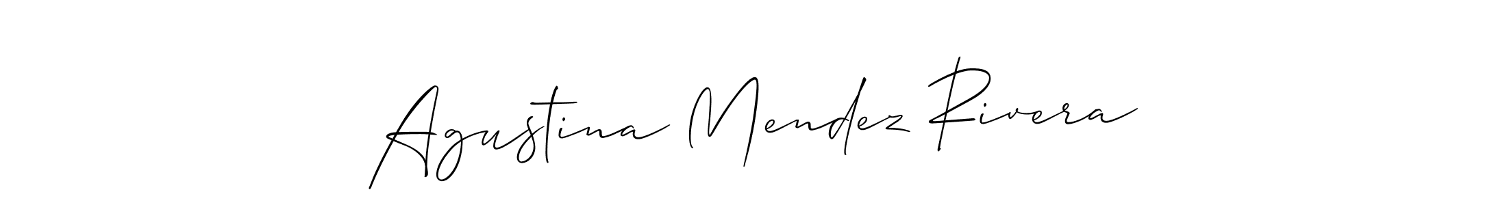 Create a beautiful signature design for name Agustina Mendez Rivera. With this signature (Allison_Script) fonts, you can make a handwritten signature for free. Agustina Mendez Rivera signature style 2 images and pictures png