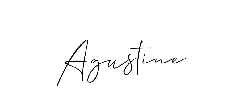 Create a beautiful signature design for name Agustine. With this signature (Allison_Script) fonts, you can make a handwritten signature for free. Agustine signature style 2 images and pictures png