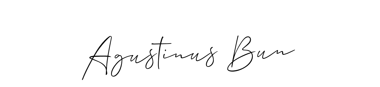 Similarly Allison_Script is the best handwritten signature design. Signature creator online .You can use it as an online autograph creator for name Agustinus Bun. Agustinus Bun signature style 2 images and pictures png