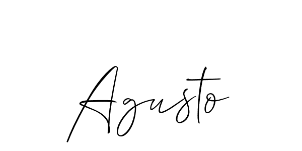 Create a beautiful signature design for name Agusto. With this signature (Allison_Script) fonts, you can make a handwritten signature for free. Agusto signature style 2 images and pictures png