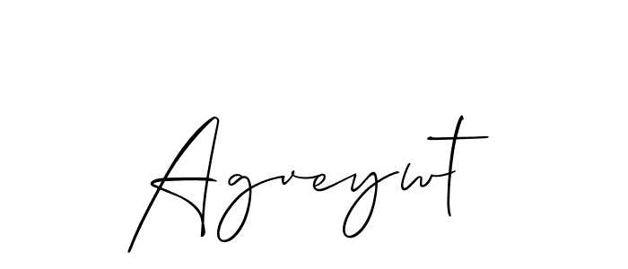 Use a signature maker to create a handwritten signature online. With this signature software, you can design (Allison_Script) your own signature for name Agveywt. Agveywt signature style 2 images and pictures png