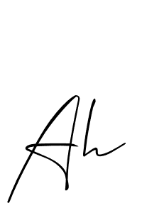 How to make Ah signature? Allison_Script is a professional autograph style. Create handwritten signature for Ah name. Ah signature style 2 images and pictures png