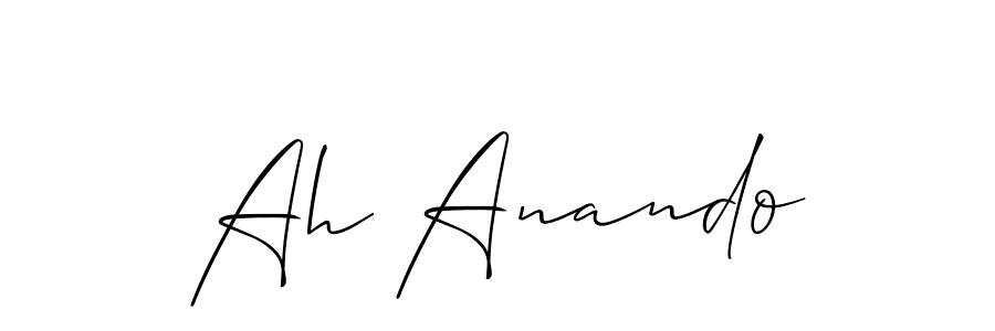 How to Draw Ah Anando signature style? Allison_Script is a latest design signature styles for name Ah Anando. Ah Anando signature style 2 images and pictures png