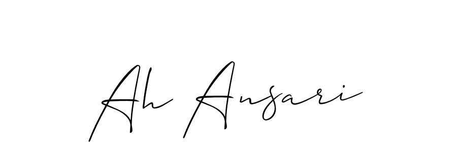 Use a signature maker to create a handwritten signature online. With this signature software, you can design (Allison_Script) your own signature for name Ah Ansari. Ah Ansari signature style 2 images and pictures png