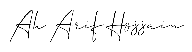 Make your name Ah Arif Hossain memorable on every contract using Allison_Script autograph style. Instant transparent background export available. Ah Arif Hossain signature style 2 images and pictures png