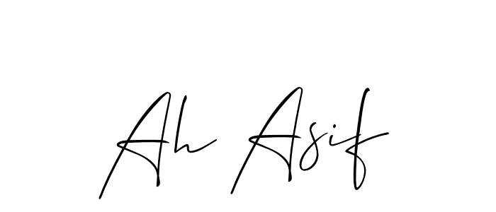 How to make Ah Asif name signature. Use Allison_Script style for creating short signs online. This is the latest handwritten sign. Ah Asif signature style 2 images and pictures png