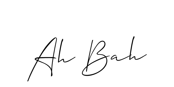How to make Ah Bah signature? Allison_Script is a professional autograph style. Create handwritten signature for Ah Bah name. Ah Bah signature style 2 images and pictures png