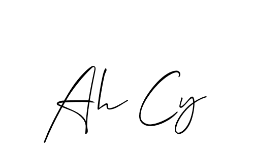 Create a beautiful signature design for name Ah Cy. With this signature (Allison_Script) fonts, you can make a handwritten signature for free. Ah Cy signature style 2 images and pictures png