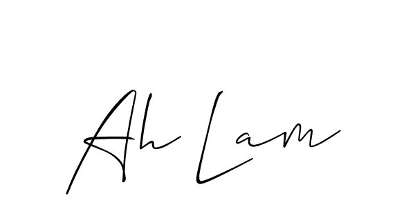 Design your own signature with our free online signature maker. With this signature software, you can create a handwritten (Allison_Script) signature for name Ah Lam. Ah Lam signature style 2 images and pictures png