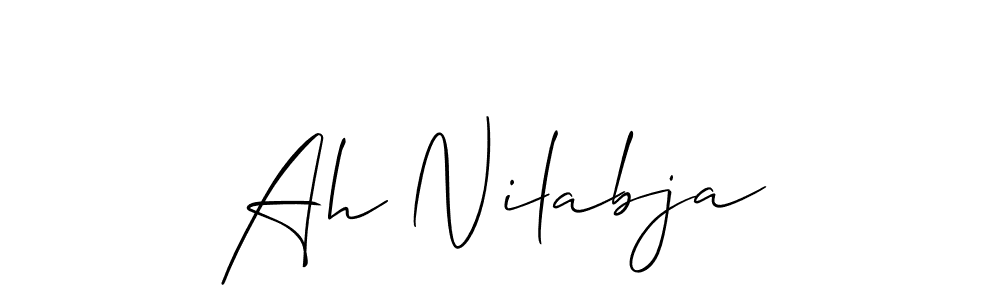 Use a signature maker to create a handwritten signature online. With this signature software, you can design (Allison_Script) your own signature for name Ah Nilabja. Ah Nilabja signature style 2 images and pictures png