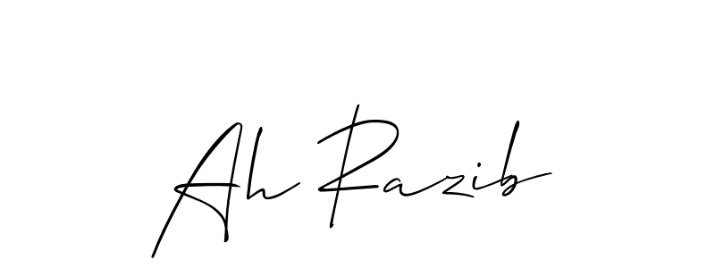 Design your own signature with our free online signature maker. With this signature software, you can create a handwritten (Allison_Script) signature for name Ah Razib. Ah Razib signature style 2 images and pictures png