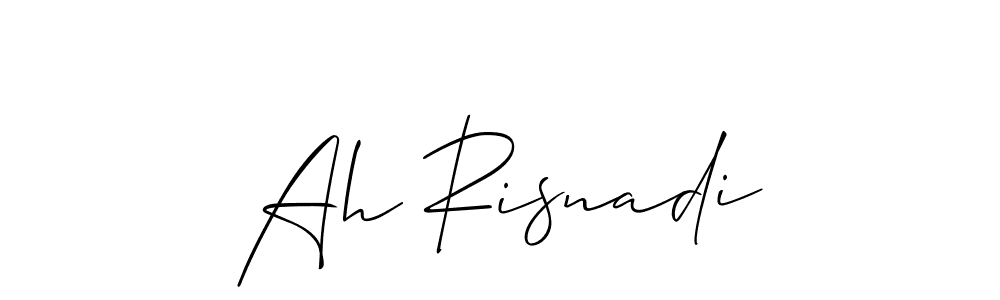 Design your own signature with our free online signature maker. With this signature software, you can create a handwritten (Allison_Script) signature for name Ah Risnadi. Ah Risnadi signature style 2 images and pictures png