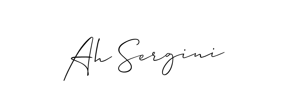 Also You can easily find your signature by using the search form. We will create Ah Sergini name handwritten signature images for you free of cost using Allison_Script sign style. Ah Sergini signature style 2 images and pictures png