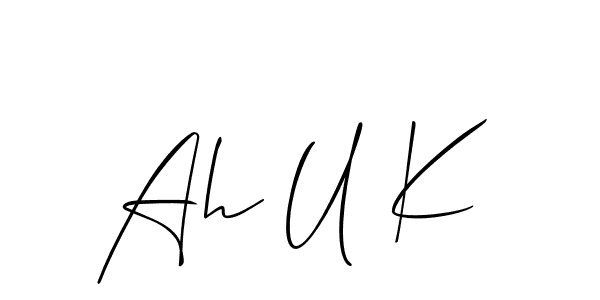 Make a short Ah U K signature style. Manage your documents anywhere anytime using Allison_Script. Create and add eSignatures, submit forms, share and send files easily. Ah U K signature style 2 images and pictures png