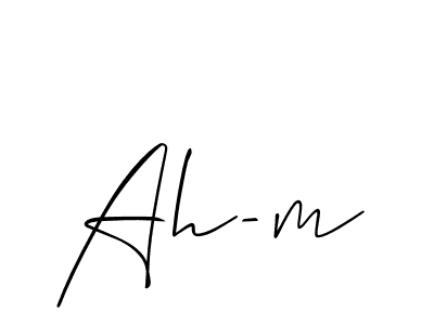 Use a signature maker to create a handwritten signature online. With this signature software, you can design (Allison_Script) your own signature for name Ah-m. Ah-m signature style 2 images and pictures png