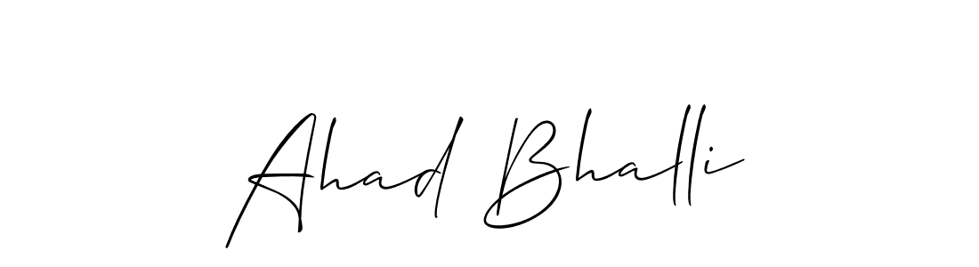 How to make Ahad Bhalli signature? Allison_Script is a professional autograph style. Create handwritten signature for Ahad Bhalli name. Ahad Bhalli signature style 2 images and pictures png