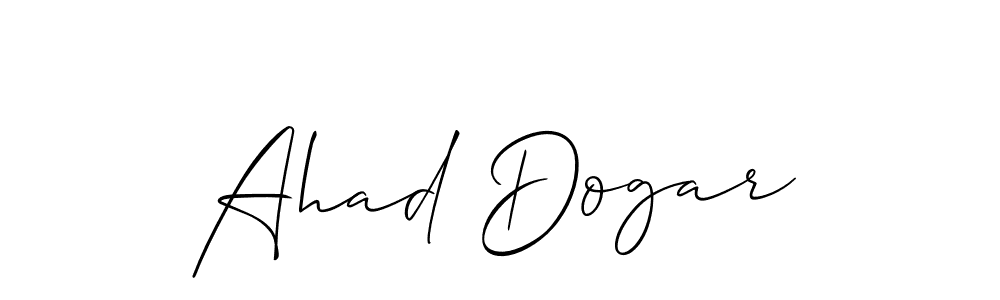 Similarly Allison_Script is the best handwritten signature design. Signature creator online .You can use it as an online autograph creator for name Ahad Dogar. Ahad Dogar signature style 2 images and pictures png