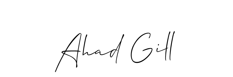 Ahad Gill stylish signature style. Best Handwritten Sign (Allison_Script) for my name. Handwritten Signature Collection Ideas for my name Ahad Gill. Ahad Gill signature style 2 images and pictures png