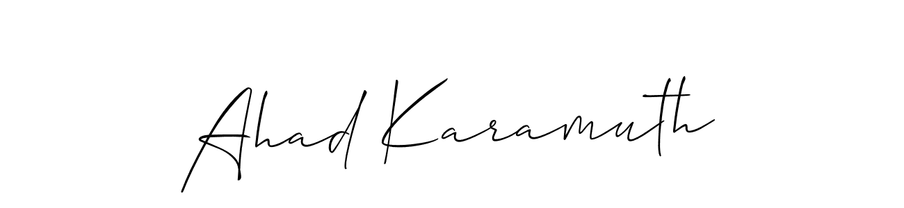 if you are searching for the best signature style for your name Ahad Karamuth. so please give up your signature search. here we have designed multiple signature styles  using Allison_Script. Ahad Karamuth signature style 2 images and pictures png