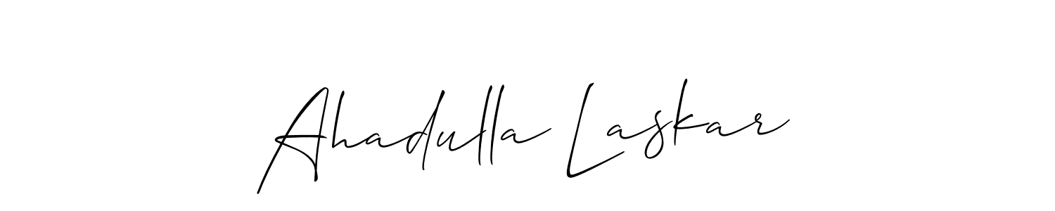 Also we have Ahadulla Laskar name is the best signature style. Create professional handwritten signature collection using Allison_Script autograph style. Ahadulla Laskar signature style 2 images and pictures png