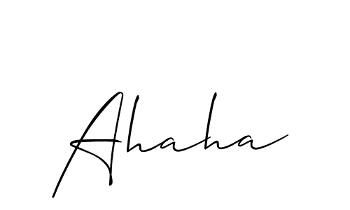 Create a beautiful signature design for name Ahaha. With this signature (Allison_Script) fonts, you can make a handwritten signature for free. Ahaha signature style 2 images and pictures png