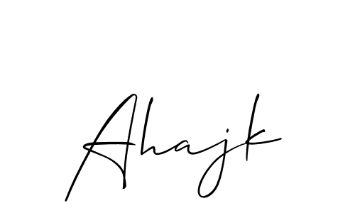 Design your own signature with our free online signature maker. With this signature software, you can create a handwritten (Allison_Script) signature for name Ahajk. Ahajk signature style 2 images and pictures png