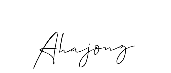 How to make Ahajong signature? Allison_Script is a professional autograph style. Create handwritten signature for Ahajong name. Ahajong signature style 2 images and pictures png