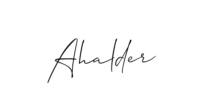 The best way (Allison_Script) to make a short signature is to pick only two or three words in your name. The name Ahalder include a total of six letters. For converting this name. Ahalder signature style 2 images and pictures png