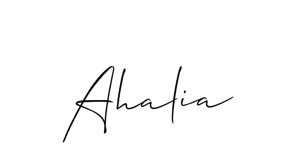 Allison_Script is a professional signature style that is perfect for those who want to add a touch of class to their signature. It is also a great choice for those who want to make their signature more unique. Get Ahalia name to fancy signature for free. Ahalia signature style 2 images and pictures png