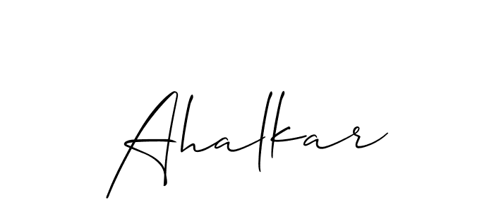 Allison_Script is a professional signature style that is perfect for those who want to add a touch of class to their signature. It is also a great choice for those who want to make their signature more unique. Get Ahalkar name to fancy signature for free. Ahalkar signature style 2 images and pictures png