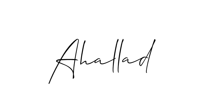 The best way (Allison_Script) to make a short signature is to pick only two or three words in your name. The name Ahallad include a total of six letters. For converting this name. Ahallad signature style 2 images and pictures png