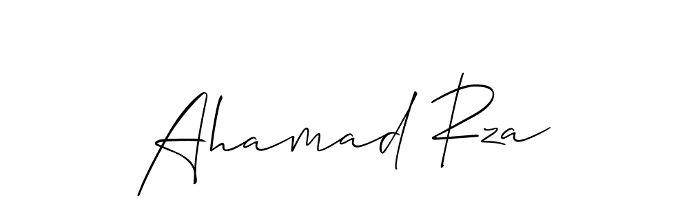 Make a beautiful signature design for name Ahamad Rza. With this signature (Allison_Script) style, you can create a handwritten signature for free. Ahamad Rza signature style 2 images and pictures png